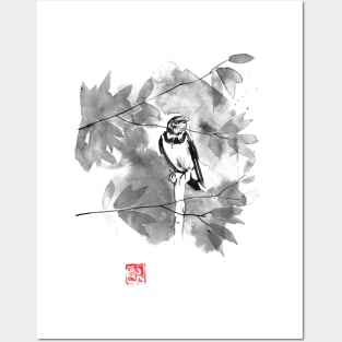 bird in a tree Posters and Art